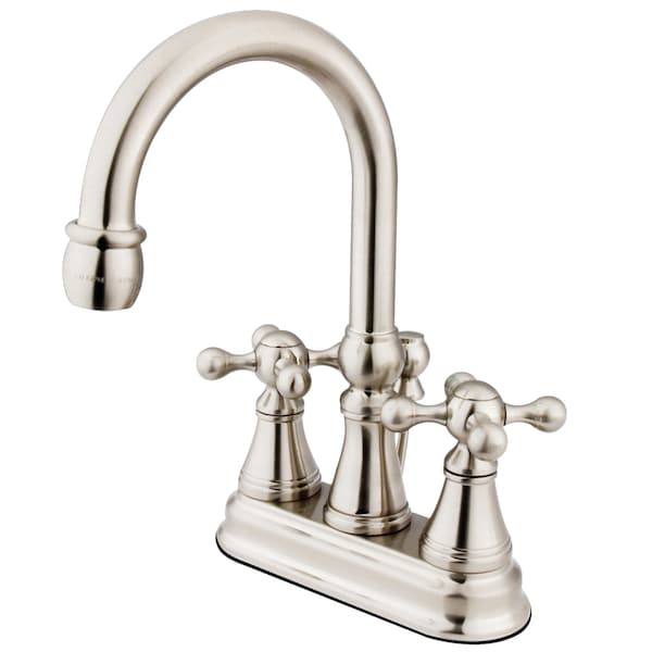4" Centerset Bathroom Faucet, Brushed Nickel